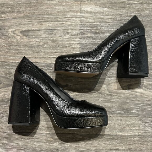 NEW Katy Perry Size 10 Uplift Pump Platforms Chunky Block Heels Black - Picture 2 of 12